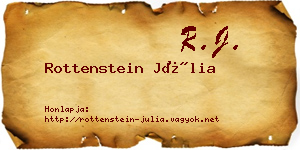 Rottenstein Júlia névjegykártya